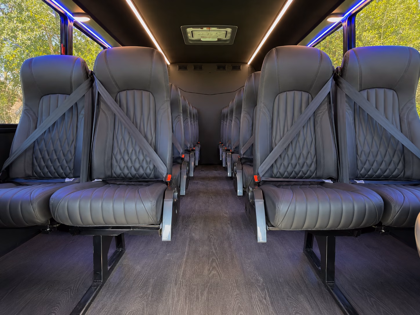 greeley 18 passenger minibus inside