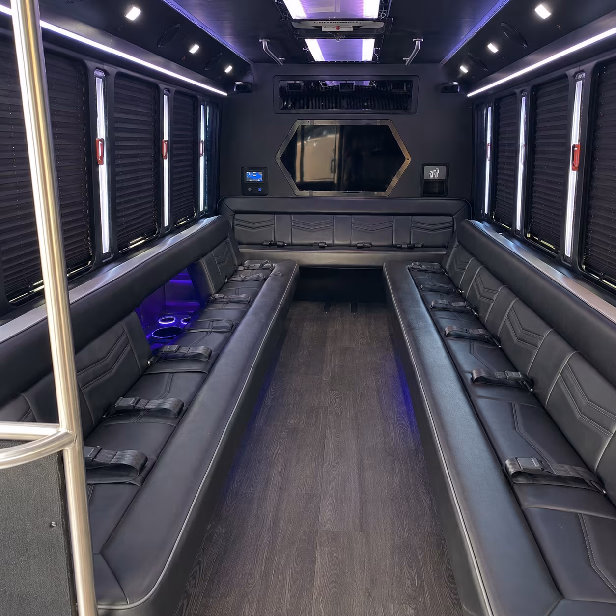 greeley 18 passenger party bus interior
