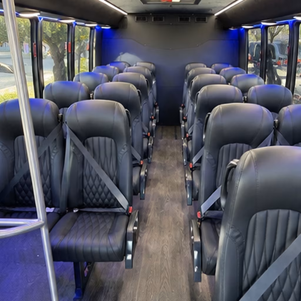 greeley 28 passenger minibus inside