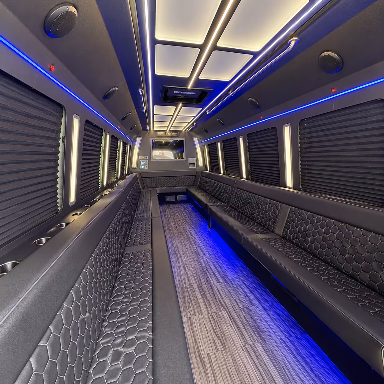 greeley 30 passenger party bus interior