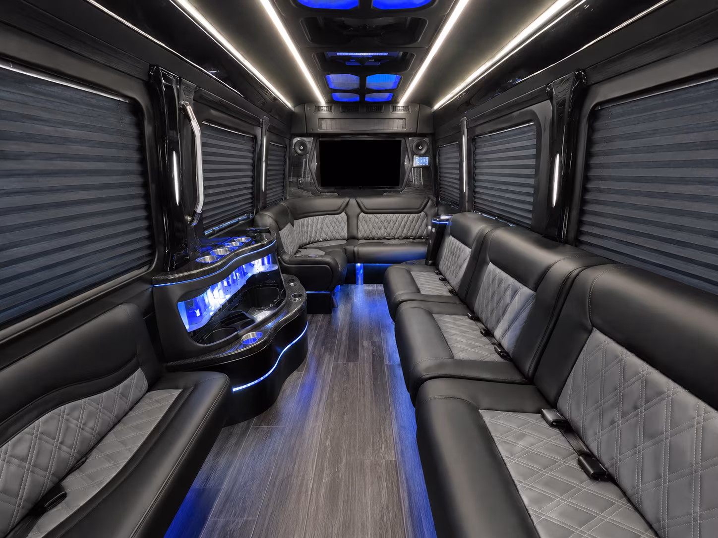 greeley 40 passenger party bus inside