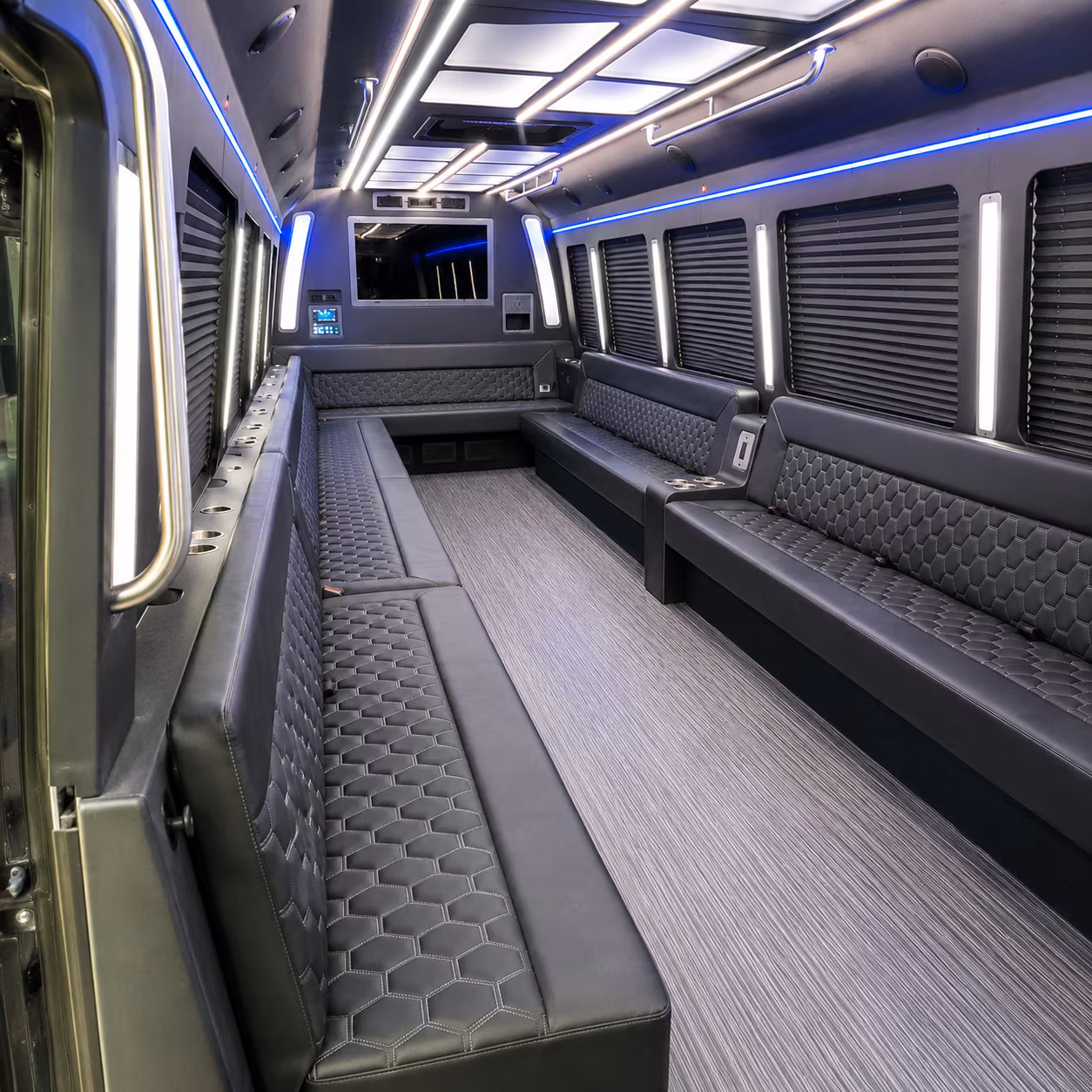 greeley 40 passenger party bus interior