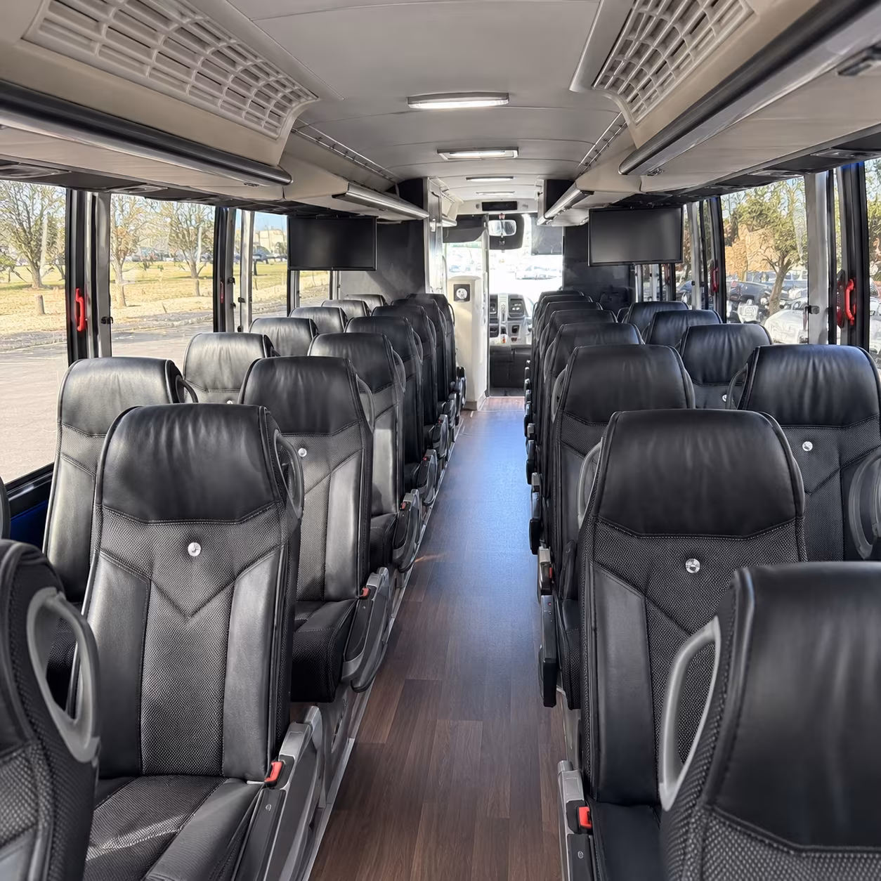 greeley 56 passenger charter bus inside