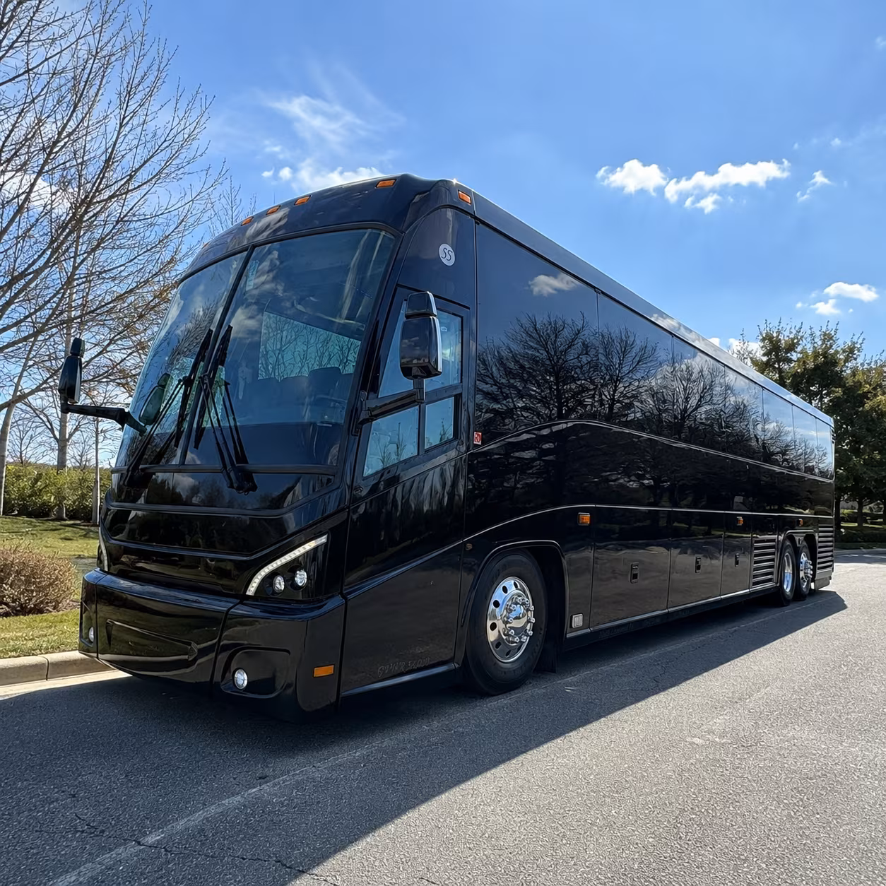 long distance charter buses for away game trips and fan travel